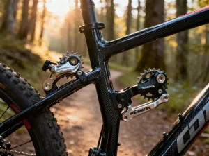 Dwie pary spodenek rowerowych – z wkładką oraz bez – ułożone na drewnianym blacie, prezentujące różnice w ich konstrukcji.
