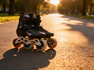 Mechanizm regulacji oporu w nowoczesnym rowerze stacjonarnym w jasnym, domowym wnętrzu.